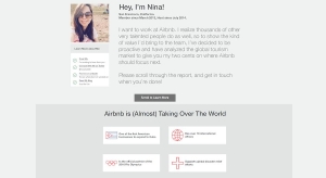 Kreative Bewerbung von Nina Mufleh: Sie erstellte zur Bewerbung ein komplettes Marketingkonzept für Airbnb.